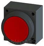 3SB3, 22 MM, Button with ring sticking out, plastic, w/o joins, 18, 5MM with a grip, red, round - 3SB3000-0AA24