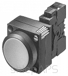 3SB3, 22 MM, Flat Button-switch, complete, plastic, with contacts, screw clamp, 1NO, with a grip, clear - 3SB3202-0AA71