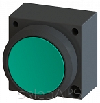 3SB3, 22 MM, Button with ring sticking out, w/o joins, with a grip, green, round - 3SB3000-0AA42