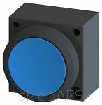 3SB3, 22 MM, Button with ring sticking out, w/o joins, with a grip, blue, round - 3SB3000-0AA52